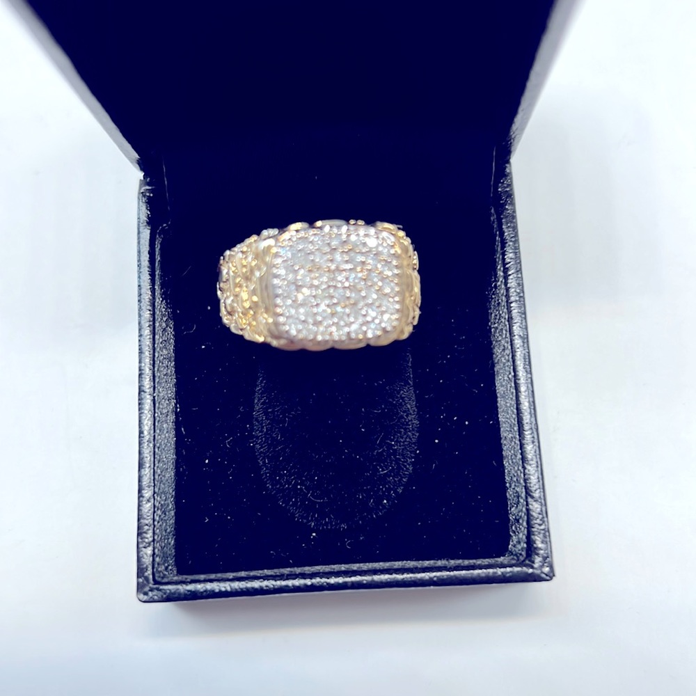 Diamonds 14K Solid Gold Ring - Picture 1 of 5